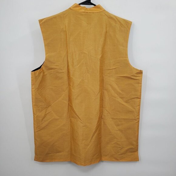 SKAVIJ Men's Tunic Art Silk Long Shirt Embroidered Kurta & Nehru Jacket Large - Picture 7 of 12